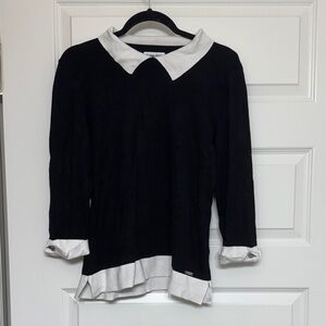 Calvin Klein Black and White Women's Sweater